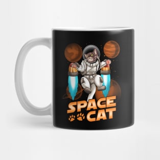 Cute Space Cat Adorable Kitty Astronaut Mug